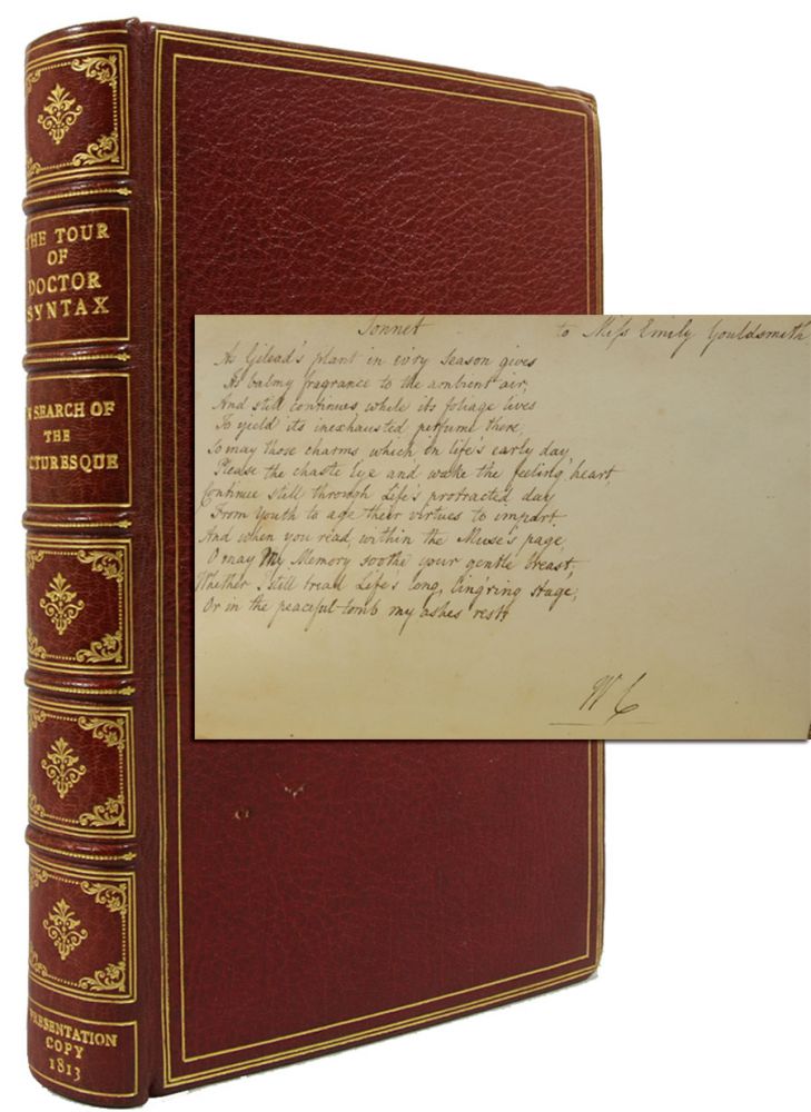 Item #1058) The Tour of Doctor Syntax, in Search of the Picturesque (Presentation copy). William...