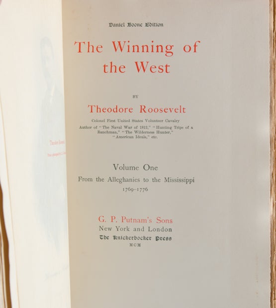 The Winning of the West (with autograph manuscript)