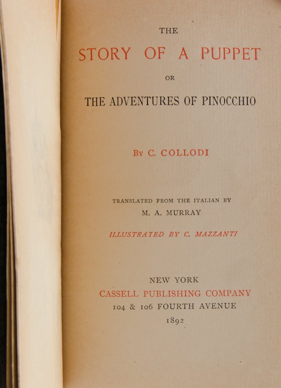 The Story of a Puppet, or The Adventures of Pinocchio