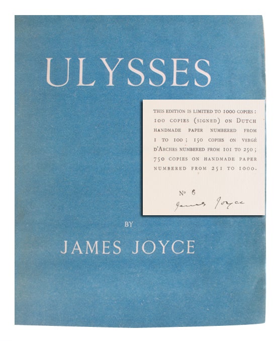 (Item #1603) Ulysses (Signed First Edition). James Joyce.