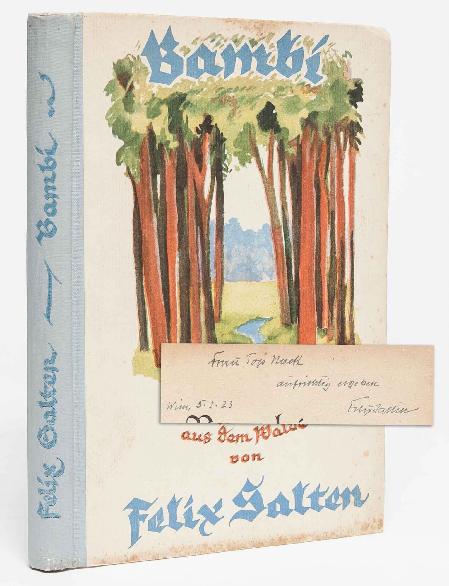 (Item #1667) Bambi (Inscribed First Edition). Felix Salten.