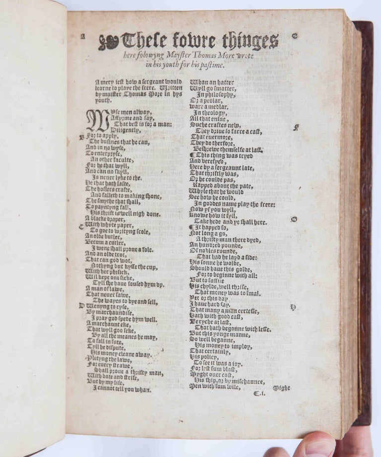The Workes of Sir Thomas More Knyght, somtyme Lord Chancellour of England, wrytten by him in the Englysh tonge.