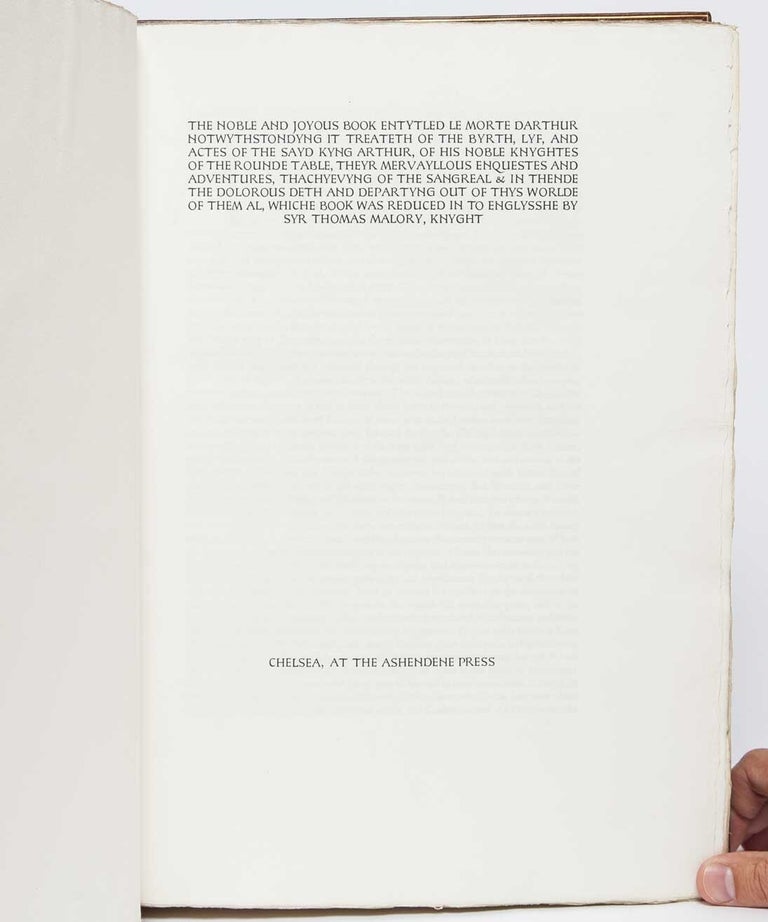The Noble and Joyous Book entytled Le Morte d'Arthur