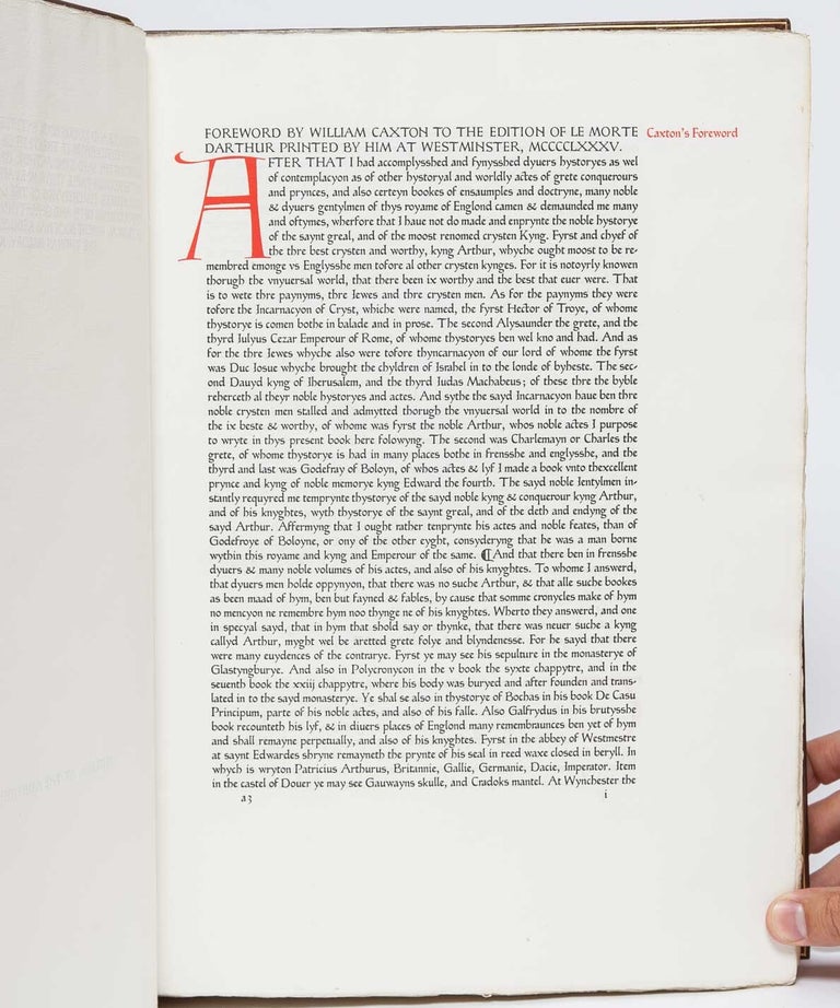 The Noble and Joyous Book entytled Le Morte d'Arthur