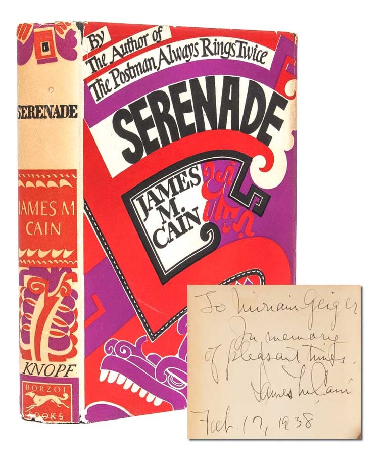 Serenade (Inscribed. James M. Cain.