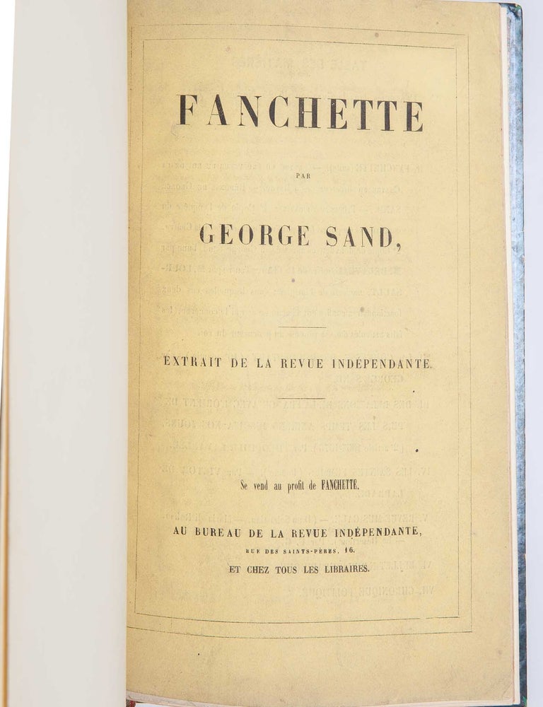 Item #2030) Fanchette. Se vend au profit de Fanchette. Disability, George Sand, Assault, Social...