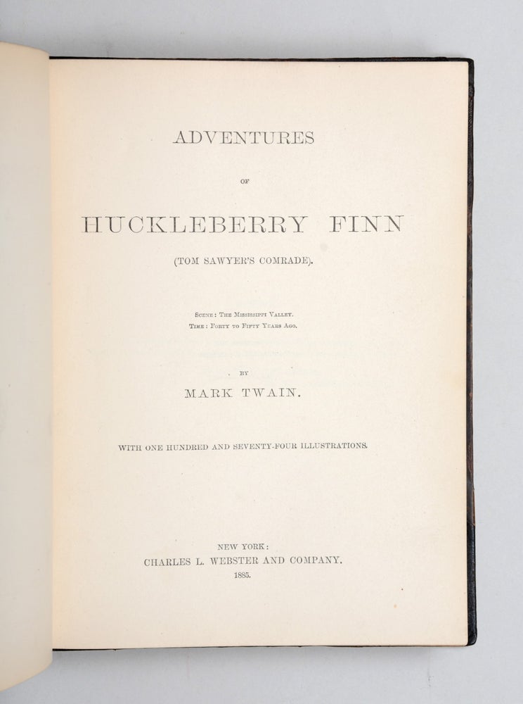 Adventures of Huckleberry Finn (Inscribed First edition)