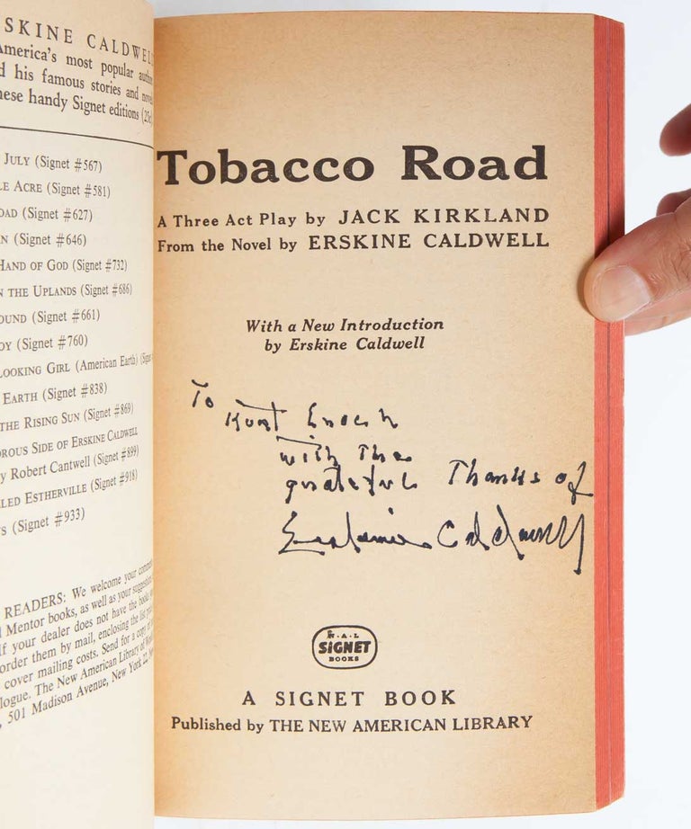 Tobacco Road: A Three Act Play (Presentation Copy)
