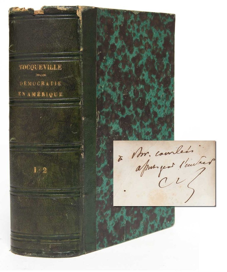 Item #2130) De la Démocratie en Amérique (Presentation copy). Alexis de Tocqueville
