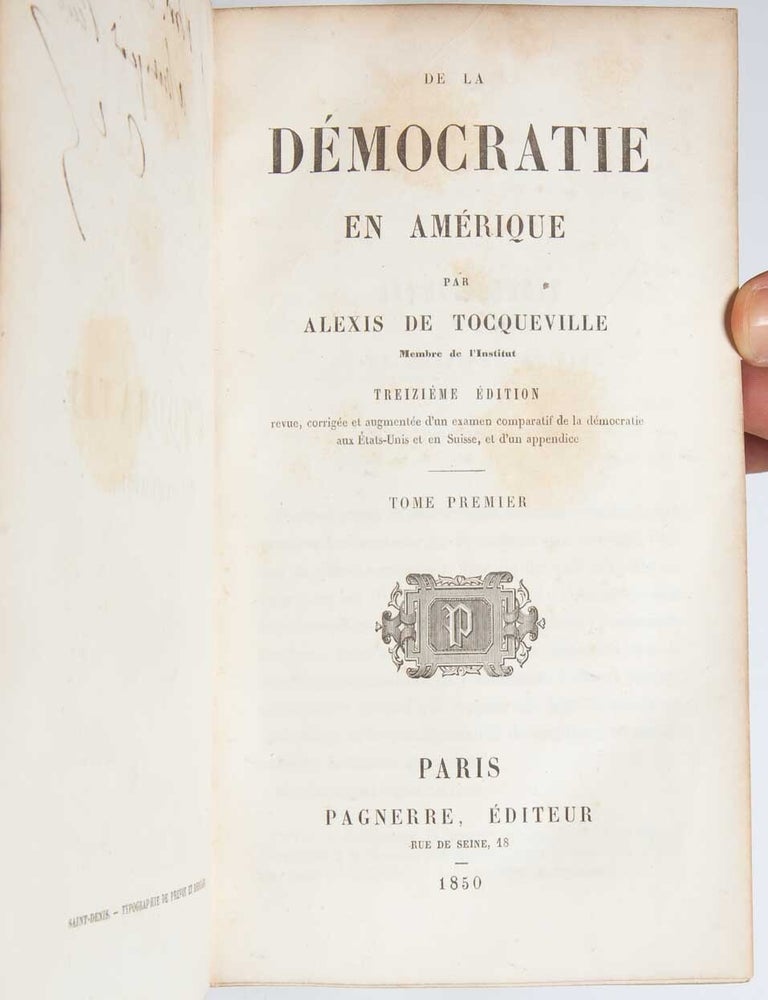 De la Démocratie en Amérique (Presentation copy)