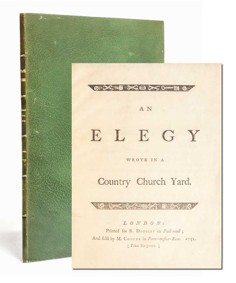 Item #2307) Elegy Wrote in a Country Church Yard. Thomas Gray