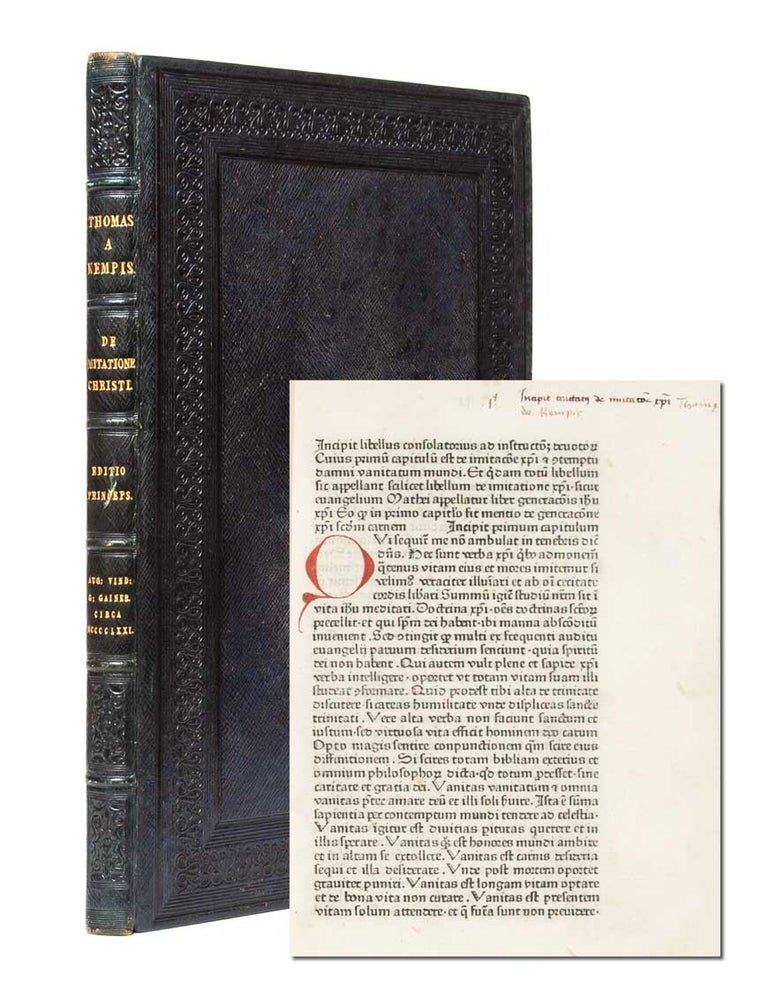 Item #2317) Imitatio Christi. Saint Thomas A. Kempis