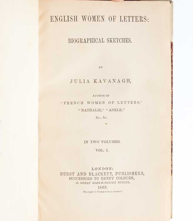 English Women of Letters: Biographical Sketches (In Two Volumes)