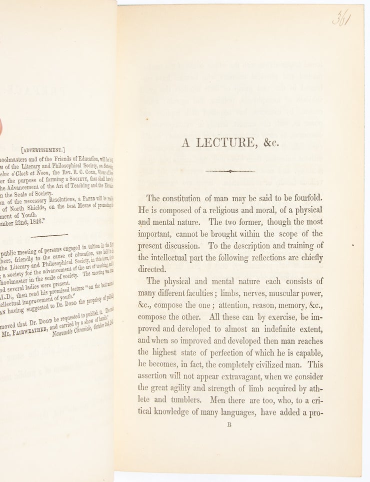 A Lecture on the Best Means of Promoting the Intellectual Improvement of Youth