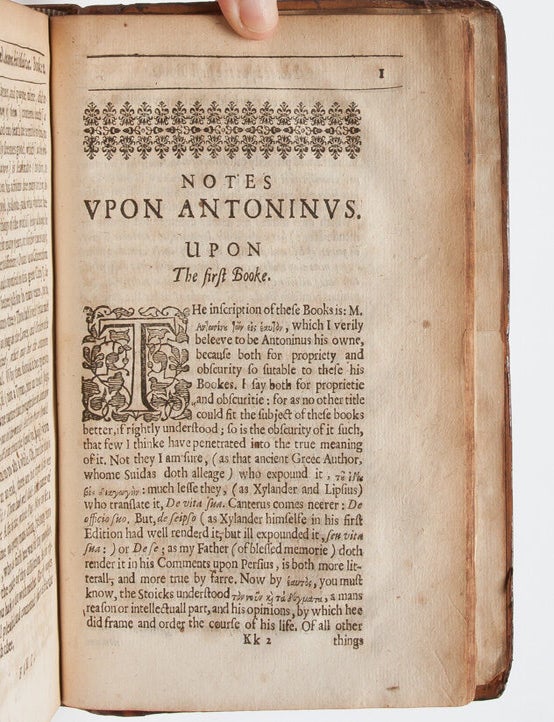Marcus Aurelius Antoninus the Roman emperor, his meditations concerning himselfe: treating of a naturall mans happinesse; wherein it consisteth, and of the meanes to attaine unto it.