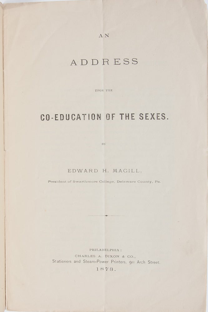 An Address Upon the Co-Education of the Sexes