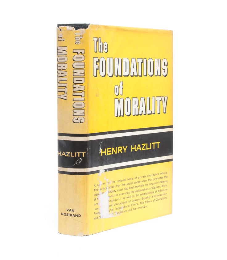 (Item #2747) The Foundations of Morality (Association Copy). Ayn Rand, Henry Hazlitt.