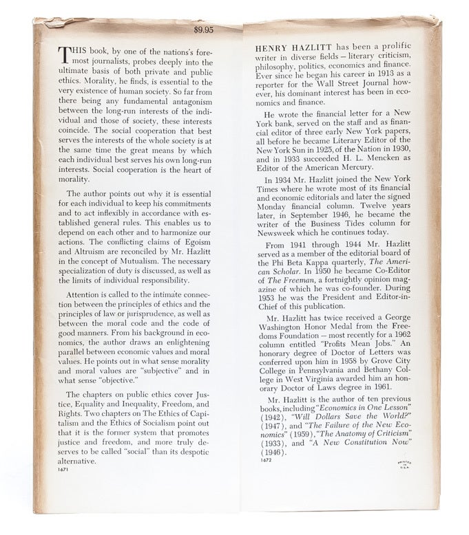 The Foundations of Morality (Association copy)