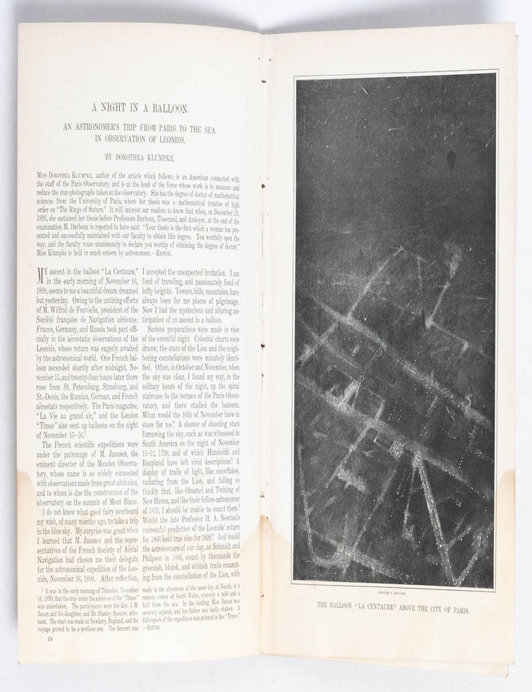 A Night in a Balloon. An Astronomer's Trip from Paris to the Sea in Observation of Leonids