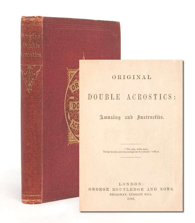 Item #2838) Original Double Acrostics: Amusing and Instructive. Anne Bowman