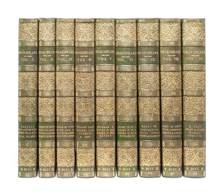 Item #2896) The Dramatic Works of Shakespeare (in 9 vols.). William Shakespeare, George Steevens