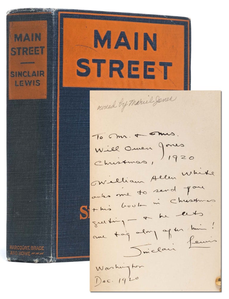 Main Street (Presentation Copy. Sinclair Lewis.