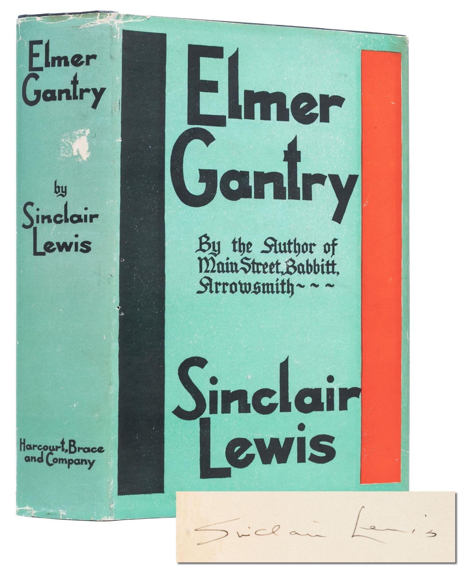 Elmer Gantry Signed | Sinclair Lewis | First edition