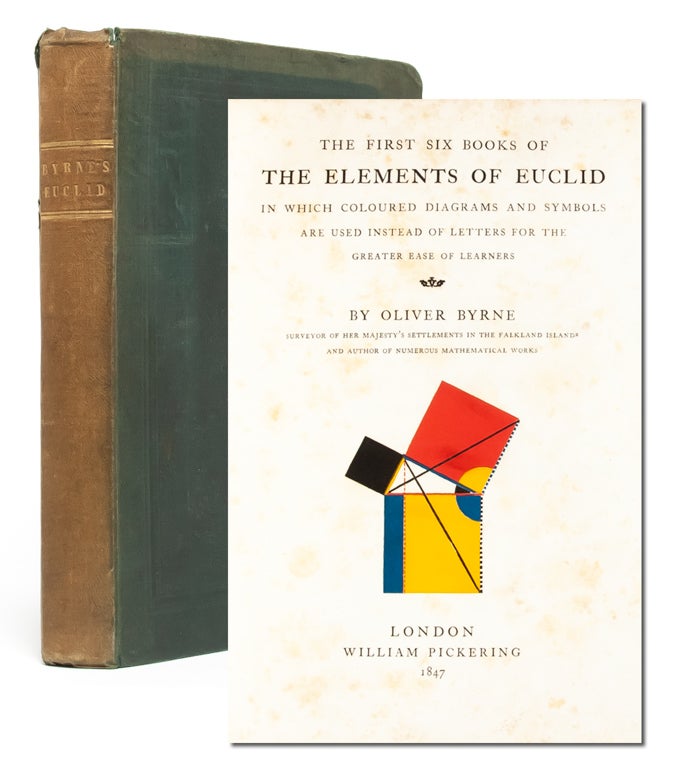 Item #3024) The First Six Books of the Elements of Euclid in which coloured diagrams and symbols...