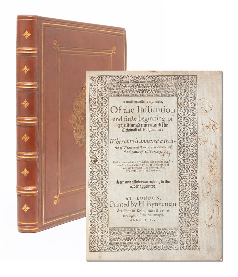 Item #3026) A Most Excellent Hystorie, of the Institution and Firste Beginning of Christian...