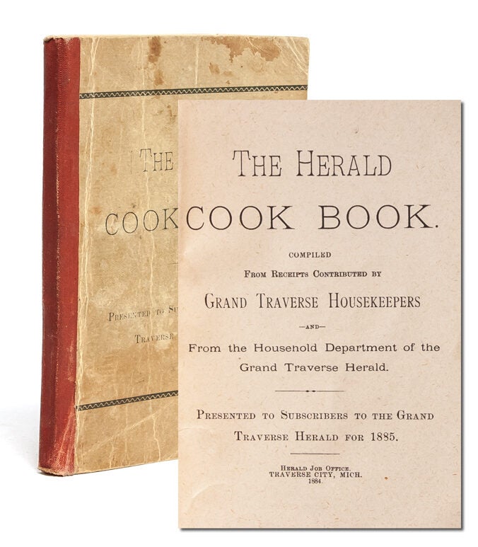 Item #3068) The Herald Cook Book. Compiled from Receipts by Grand Traverse Housekeepers. Cookery
