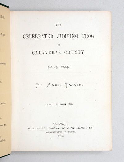 The Celebrated Jumping Frog of Calaveras County And other Sketches
