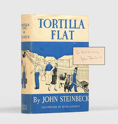Item #3076) Tortilla Flat (Inscribed First Edition). John Steinbeck