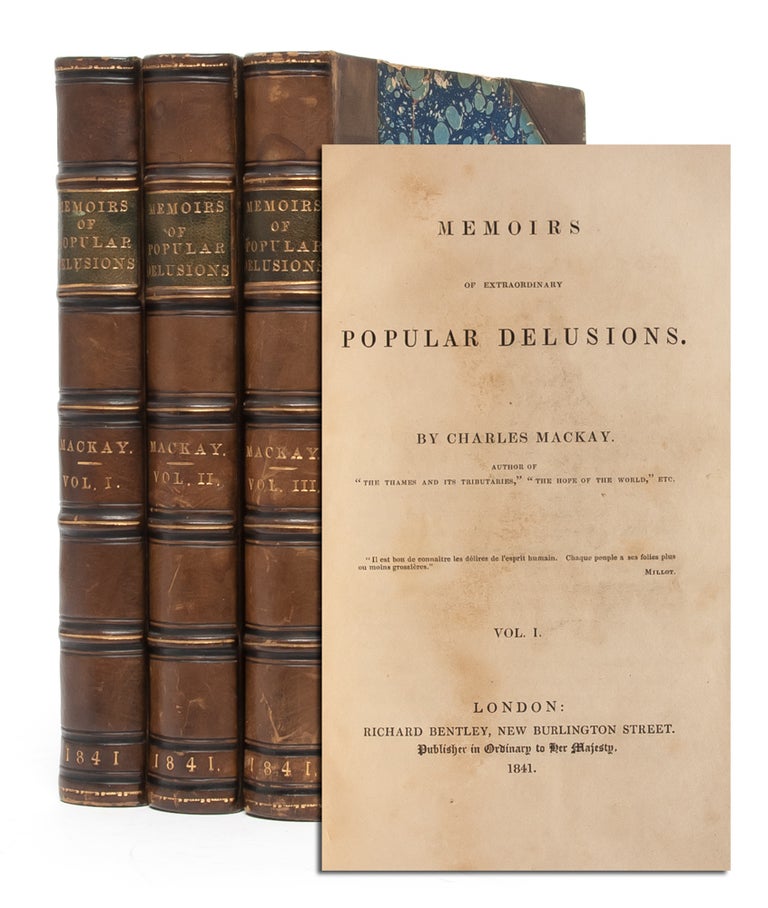 Item #3142) Memoirs of Extraordinary Popular Delusions (in 3 vols). Charles Mackay