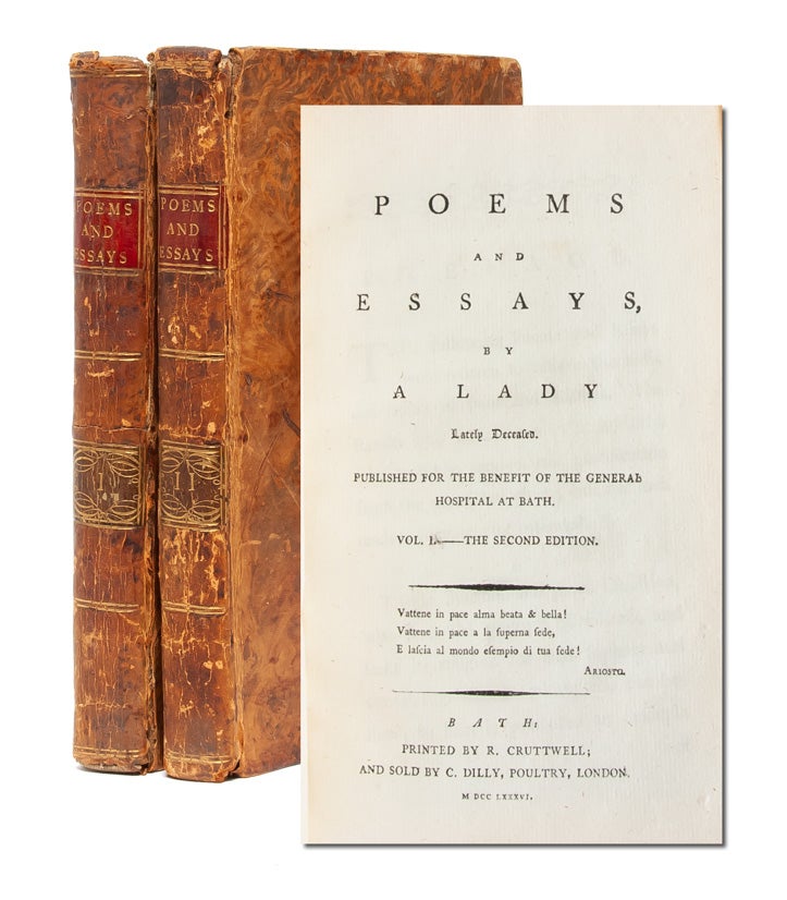 Item #3180) Poems and Essays by a Lady Lately Deceased (in 2 vols). Jane Bowdler