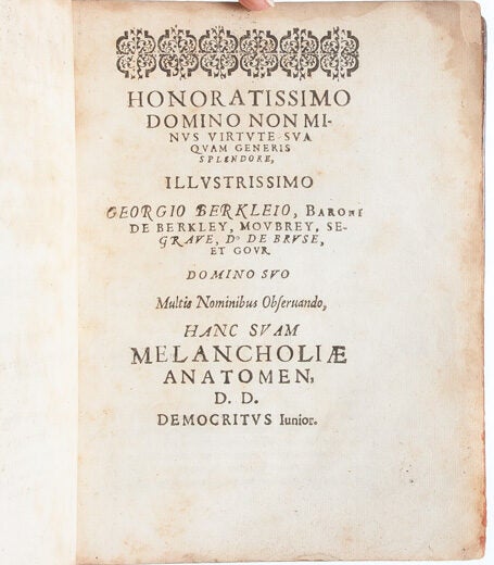The Anatomy of Melancholy, what it is. With all the kindes, causes, symptomes, prognostickes, and severall cures of it