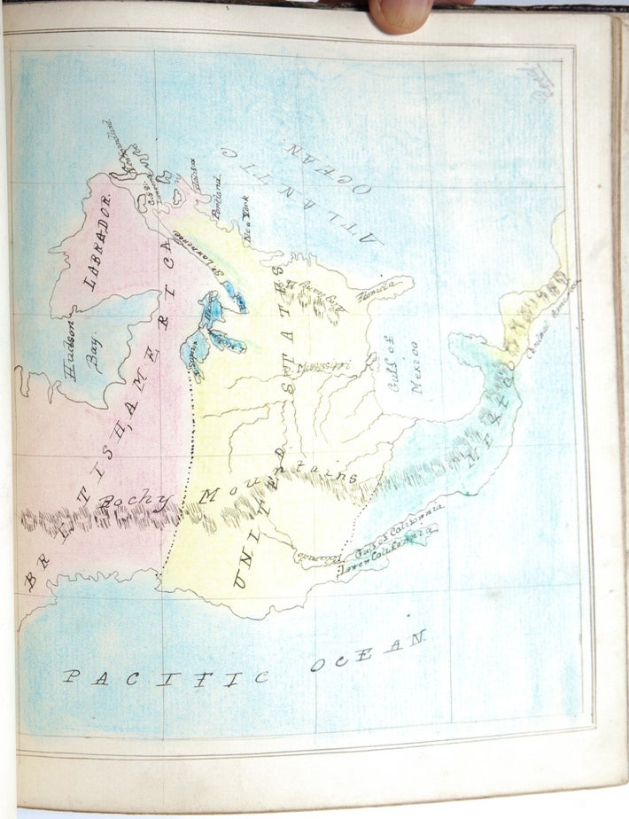 Geography notebooks of two young women pupil-teachers