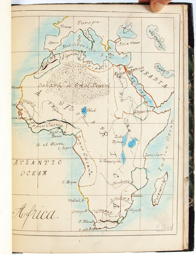 Geography notebooks of two young women pupil-teachers