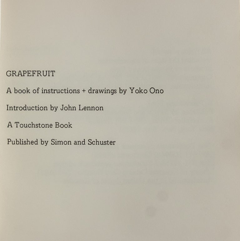 Grapefruit (Signed First Edition)
