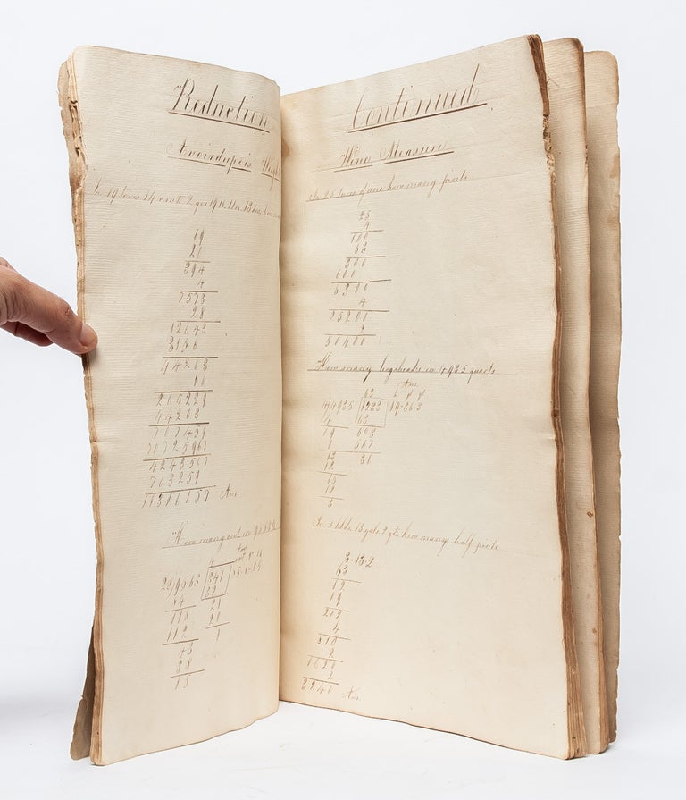 Mathematics notebook of a 16 year old girl being educated in the 19th century