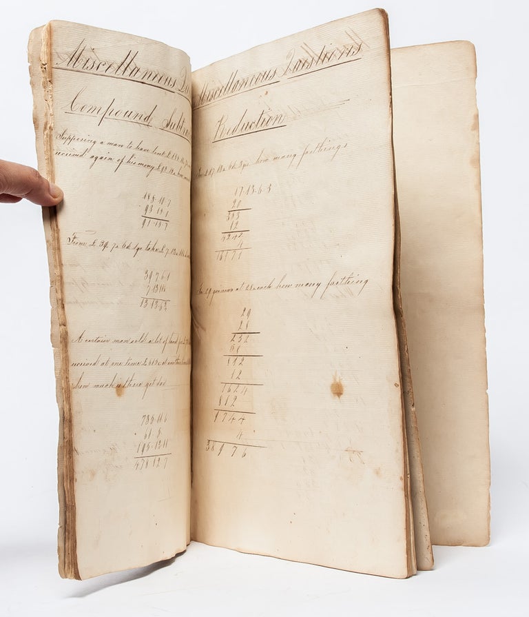 Mathematics notebook of a 16 year old girl being educated in the 19th century