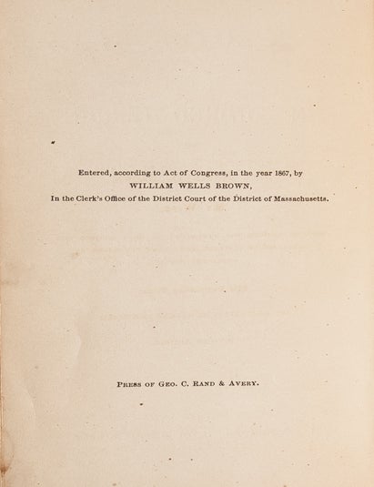 Clotelle: or, The Colored Heroine, a Tale of the Southern States (Association Copy)