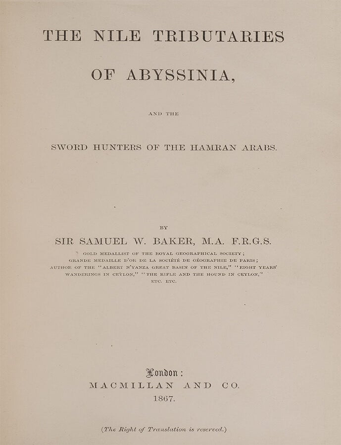 The Nile Tributaries of Abyssinia and the Sword Hunters of the Hamram Arabs