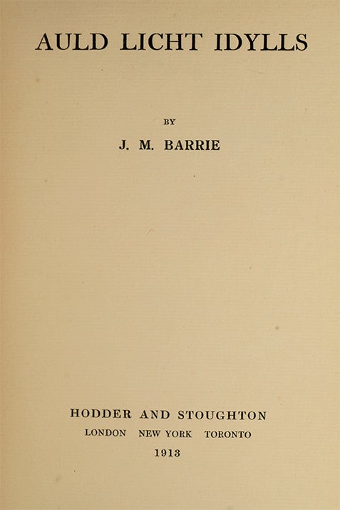 The Works of J.M. Barrie (in 10 vols)