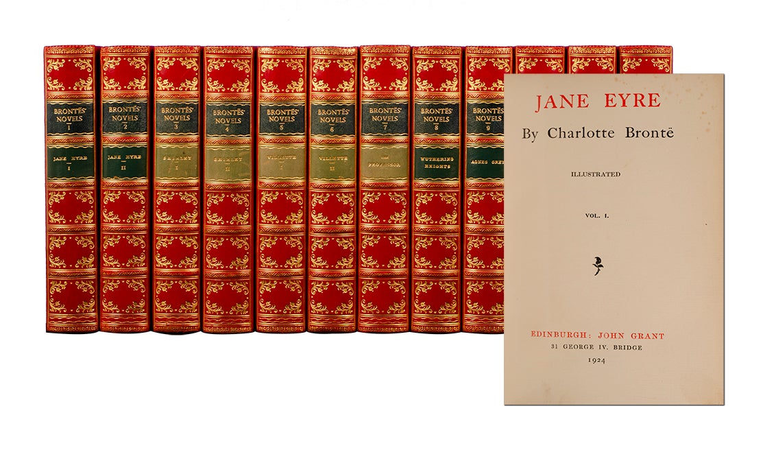 (Item #3576) Novels of the Sisters Bronte (in 12 vols). Charlotte Bronte, and Anne, Emily.