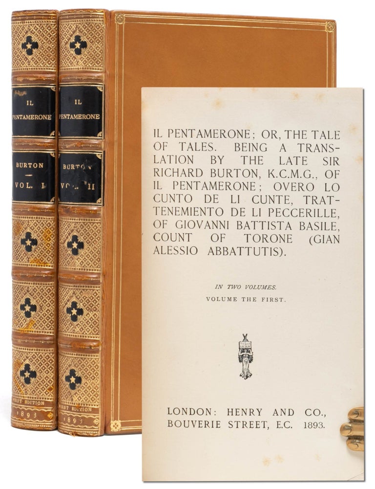 Item #3581) Il Pentamerone; or, The Tale of Tales (in 2 vols). Giambattista. Sir Richard Francis...