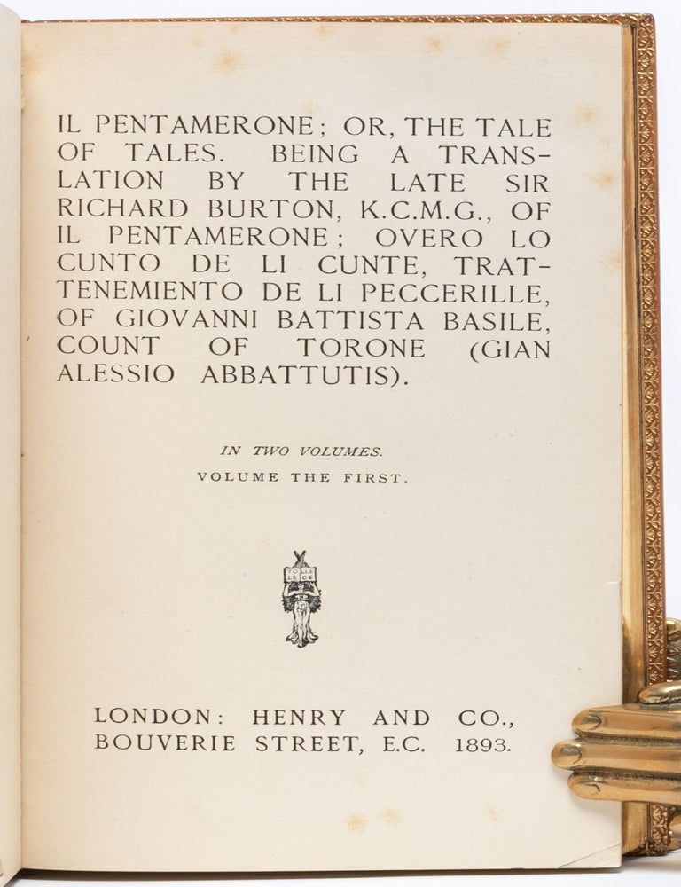 Il Pentamerone; or, The Tale of Tales (in 2 vols)