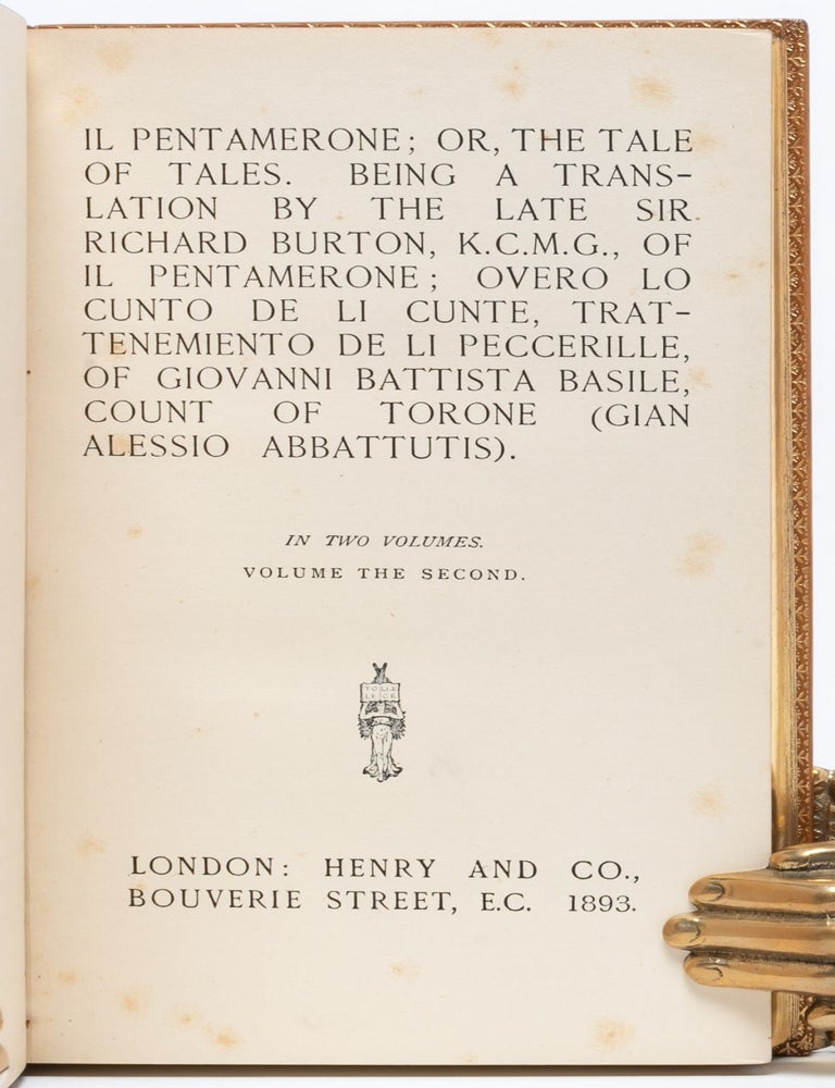 Il Pentamerone; or, The Tale of Tales (in 2 vols)