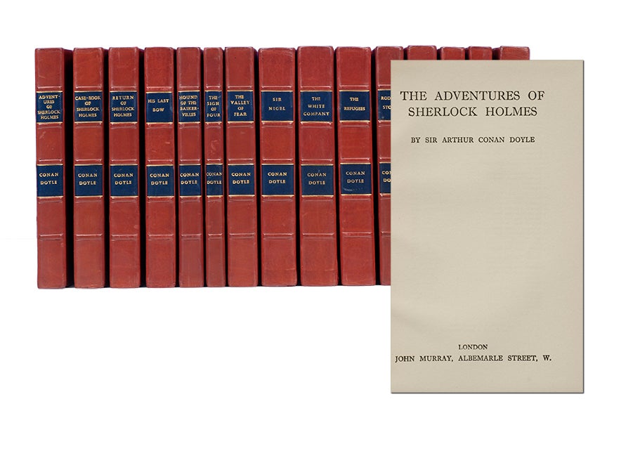 (Item #3610) [Collection of Sherlock Holmes Novels] (15 of 18 volumes). Arthur Conan Doyle.