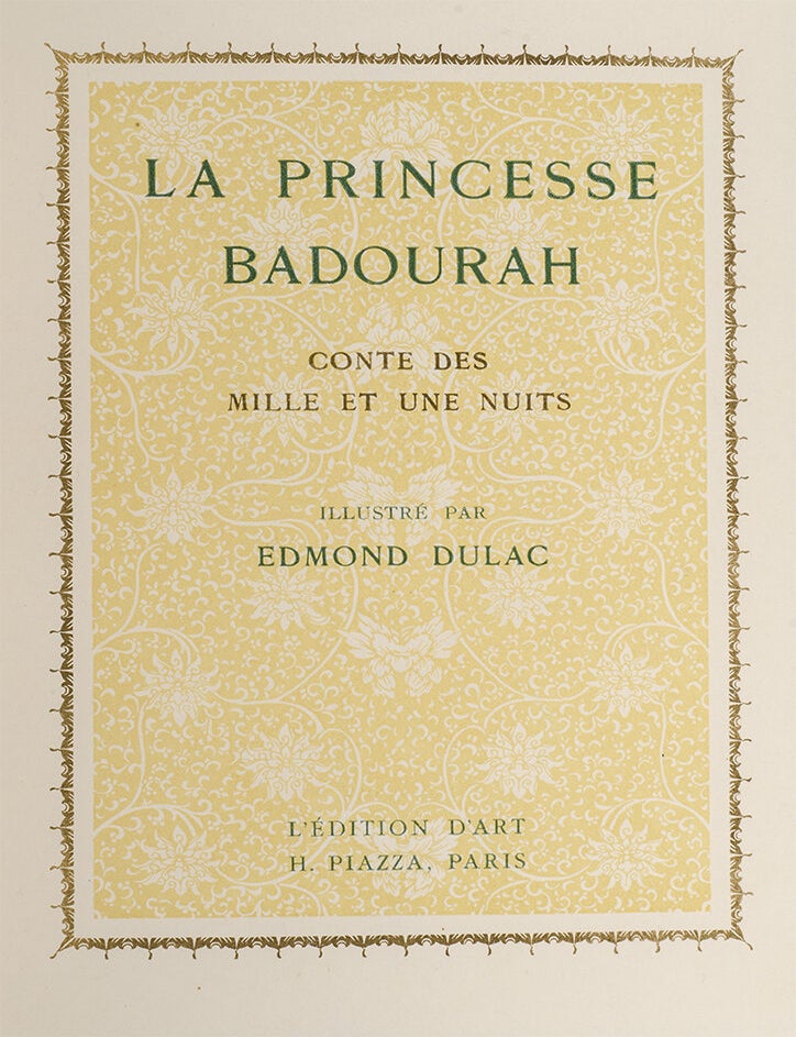 La Princesse Badourah. Conte des Mille et une Nuits (Signed Limited Edition)