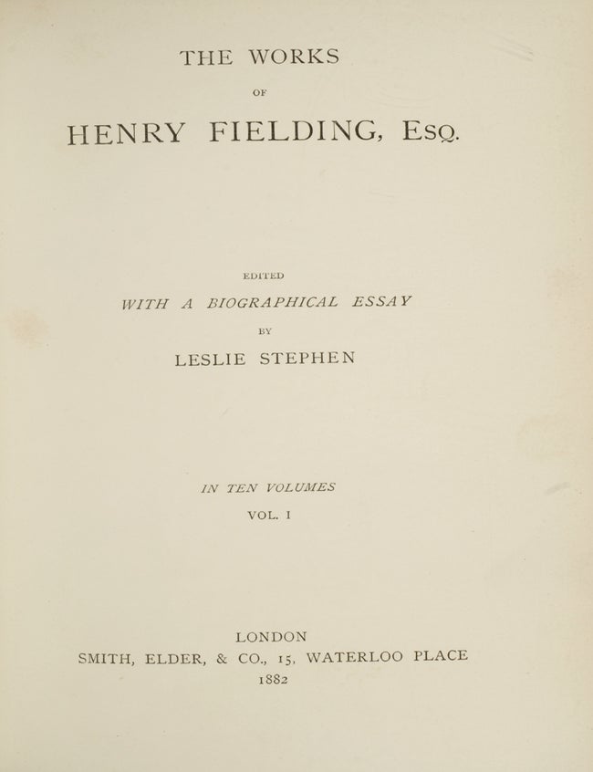 The Works of Henry Fielding, Esq (in 10 vols)
